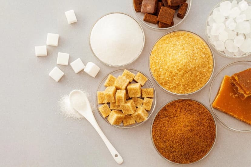 Diferentes tipos de azúcar y edulcorantes naturales. (Zhane Luk/Shutterstock)