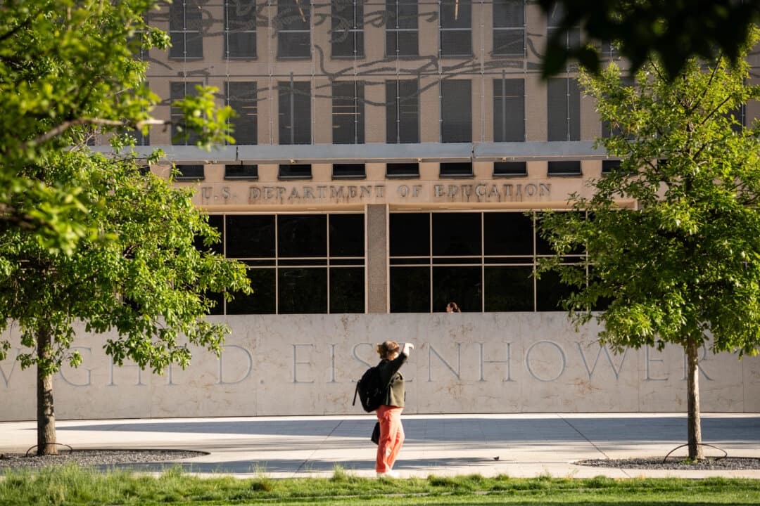 El Departamento de Educación en Washington el 28 de abril de 2025. (Madalina Vasiliu/The Epoch Times)