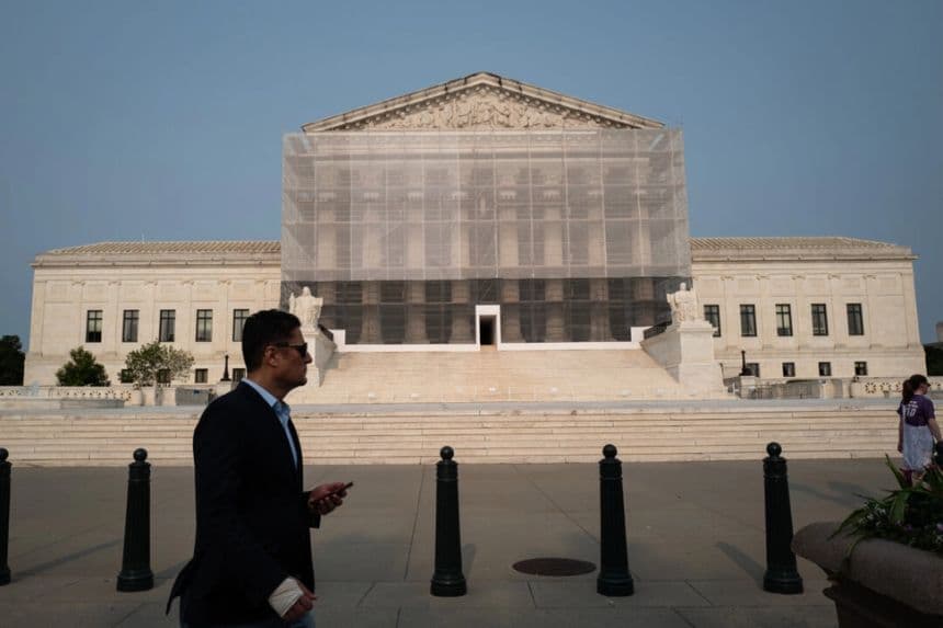 El edificio de la Corte Suprema de los Estados Unidos en Washington el 3 de junio de 2025. (Madalina Vasiliu/The Epoch Times)