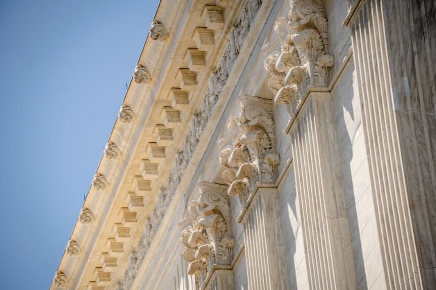 La Corte Suprema de los Estados Unidos en Washington, el 19 de mayo de 2025. (Madalina Vasiliu/The Epoch Times).