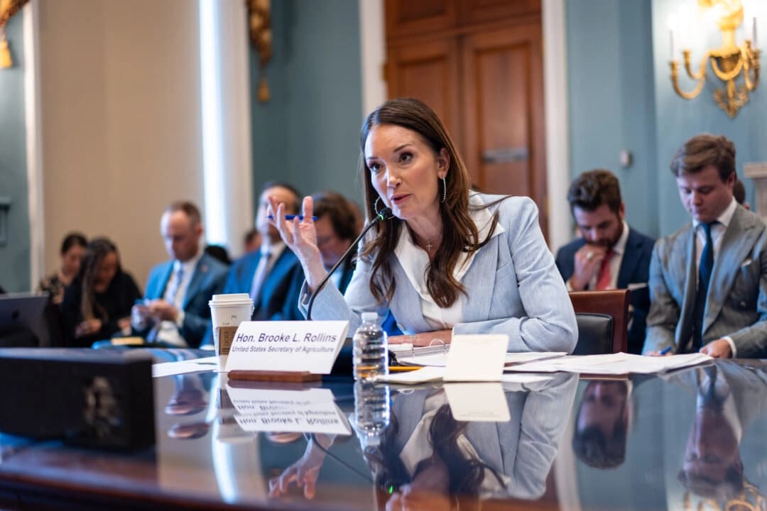 La secretaria de Agricultura, Brooke Rollins, testifica ante el Comité de Agricultura de la Cámara de Representantes en el Capitolio, en Washington, el 11 de junio de 2025. (Madalina Vasiliu/The Epoch Times)
