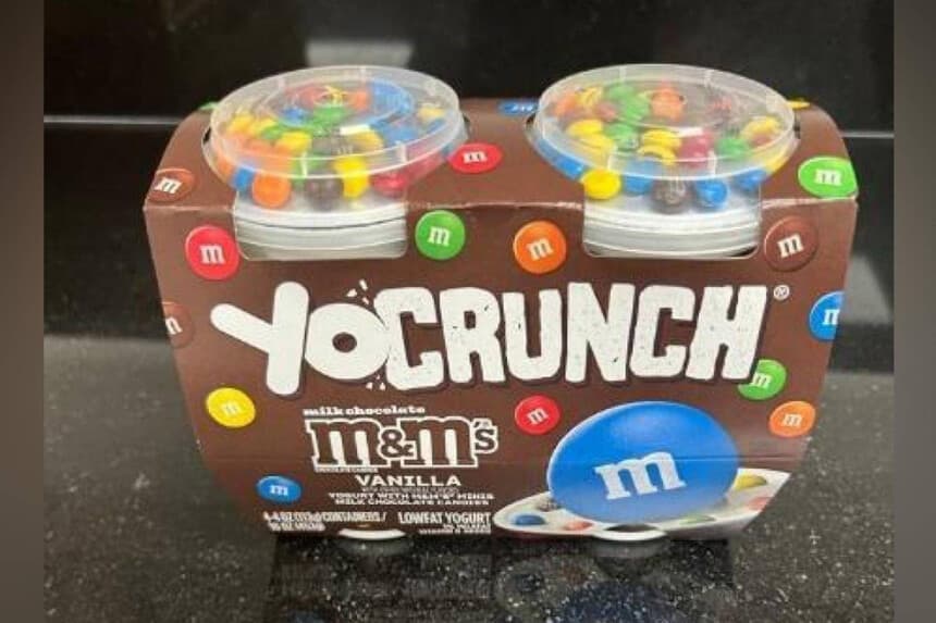 Imagen del envase del yogur de la marca Danone YoCrunch que fue retirado del mercado. (FDA).