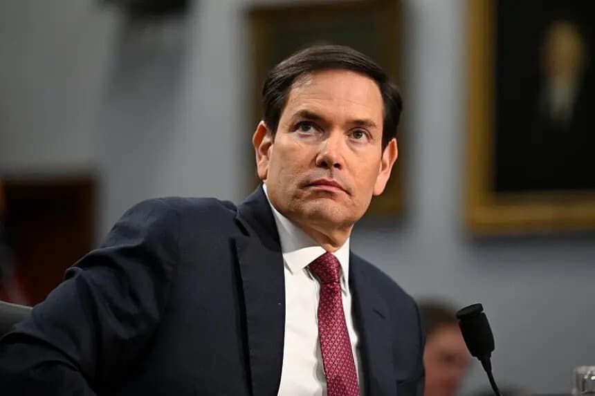 El secretario de Estado Marco Rubio en el edificio Rayburn House Office Building en Washington, el 21 de mayo de 2025. (John McDonnell/Getty Images)