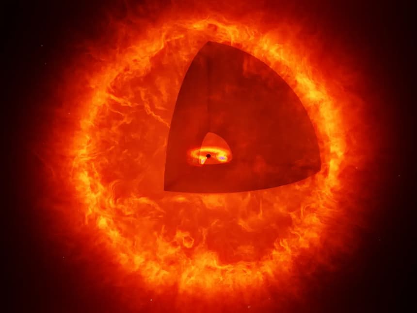 Impresión artística de una estrella con agujero negro. (Imagen: T. Müller/A. de Graaff/Instituto Max Planck de Astronomía)