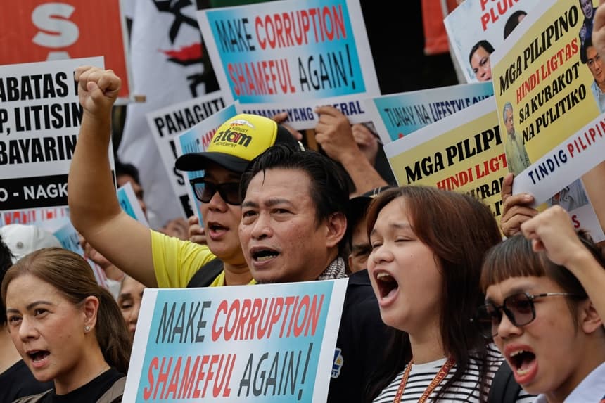 El presidente filipino respalda las protestas anticorrupción, pero pide que se mantengan pacíficas
