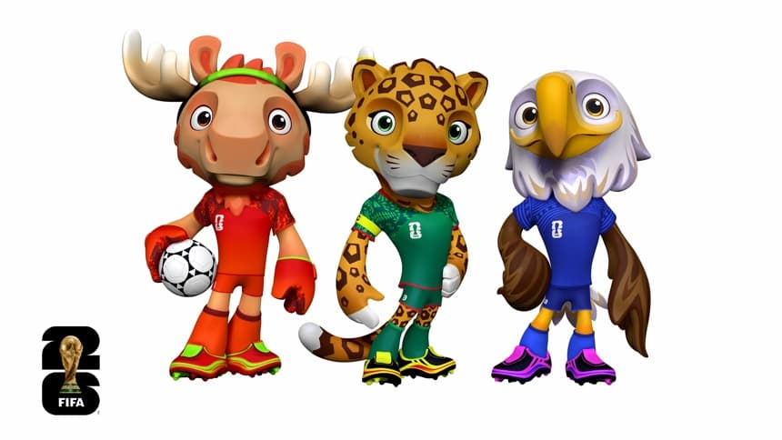 El Mundial 2026 ya tiene mascotas oficiales, la FIFA presenta a Maple, Zayu y Clutch