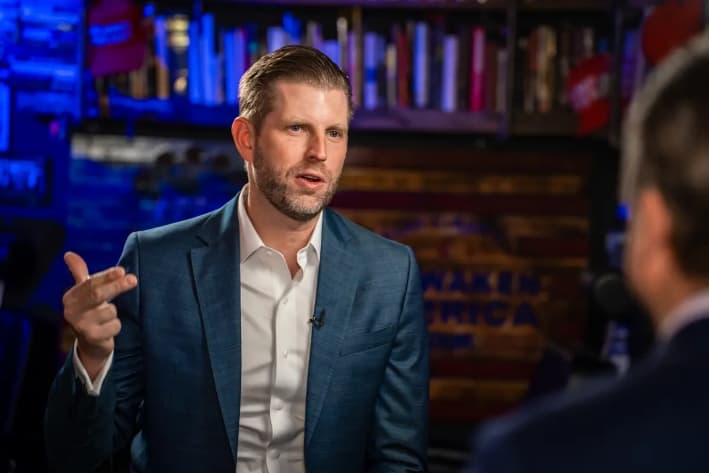 Eric Trump en una entrevista con The Epoch Times en Tulsa, Oklahoma, el 26 de septiembre de 2025. (Tal Atzmon/The Epoch Times)