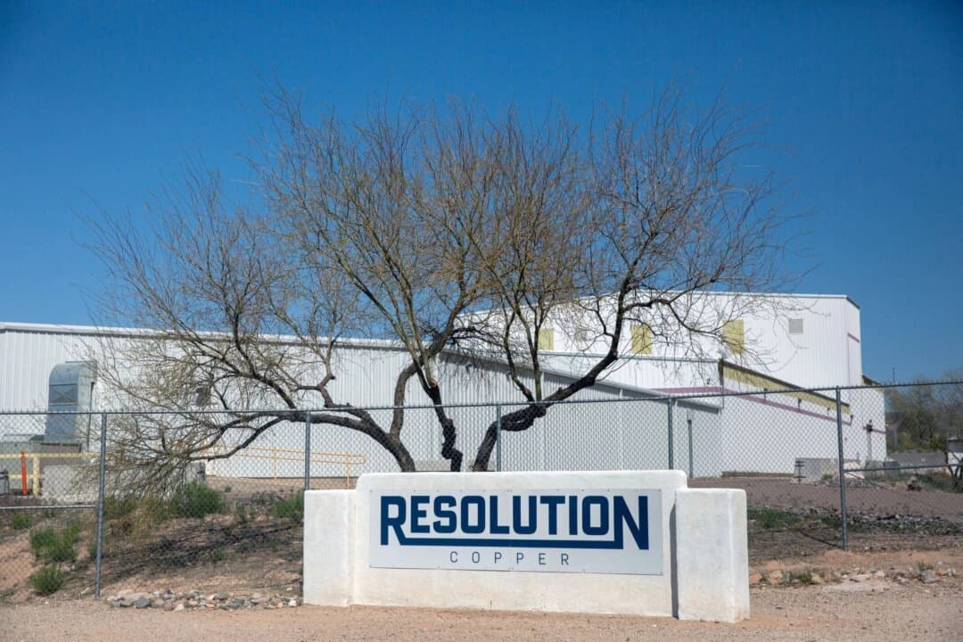 Una instalación de Resolution Copper en Superior, Arizona, el 30 de marzo de 2021. (Caitlin O'Hara/Reuters)