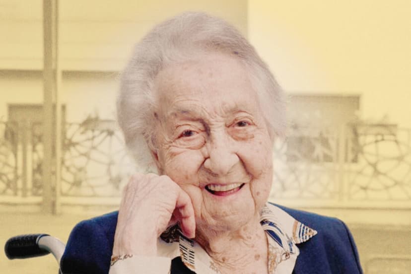 María Branyas Morera en 2019 a la edad de 112 años. Cortesía de Manel Esteller/familia María Branyas vía Eloy Santos
