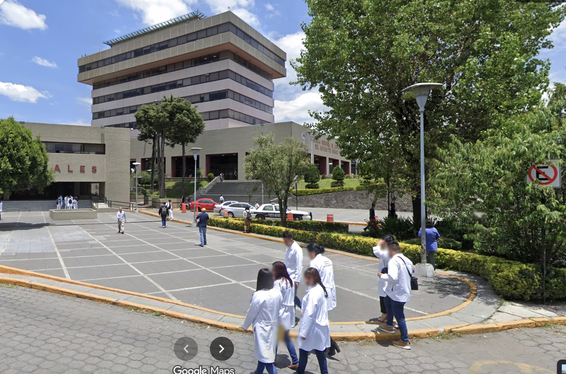 Captura de pantalla del edificio de la Fiscalía General de Justicia del Estado de México, en Toluca, Estado de México, agosto 2019. (Google Street View)