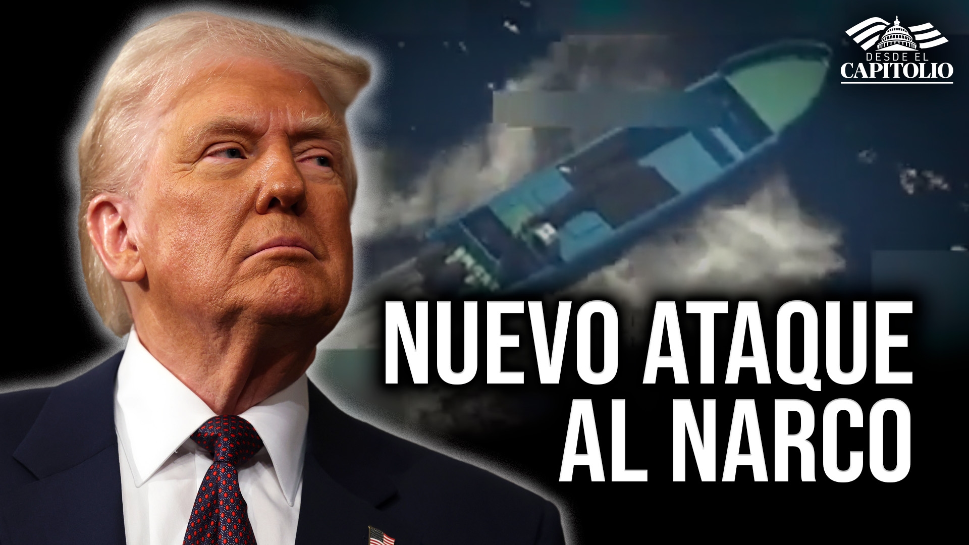 Imagen de Trump lanza ataque letal en el Pacífico: Barco vinculado al narcotráfico abatido
