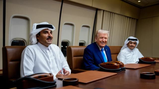 Trump se reúne con líderes cataríes y dice que Qatar podría unirse a la misión de paz en Gaza