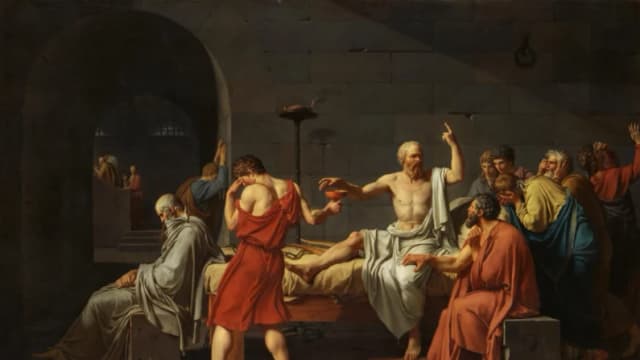 "La muerte de Sócrates" (1787) de Jacques Louis David.