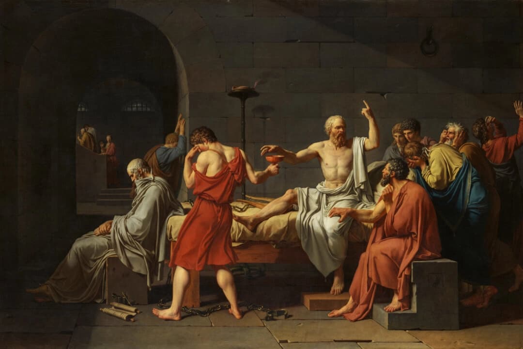 "La muerte de Sócrates" (1787) de Jacques Louis David.