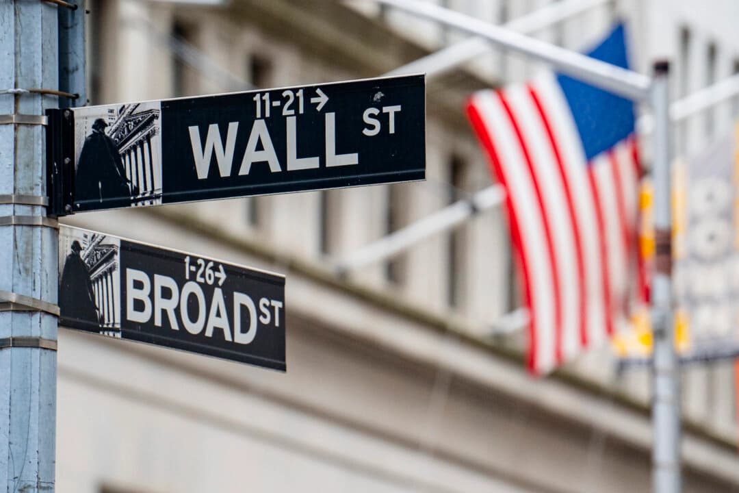 Wall Street en la ciudad de Nueva York, el 4 de abril de 2025. (Samira Bouaou/The Epoch Times)
