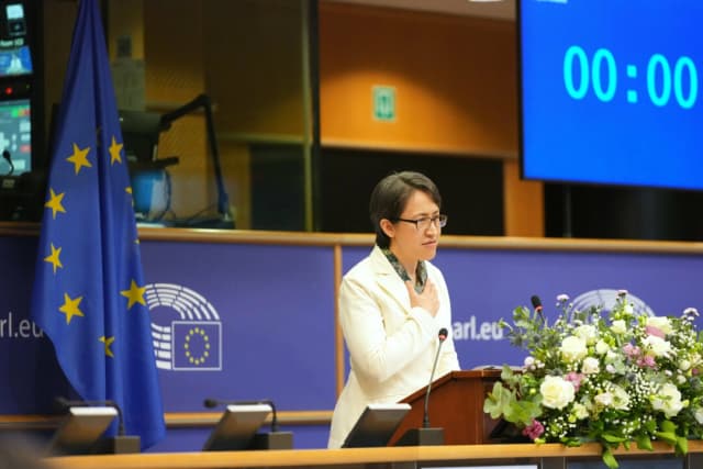 Vicepresidenta de Taiwán pide apoyo internacional en inusual discurso ante la UE