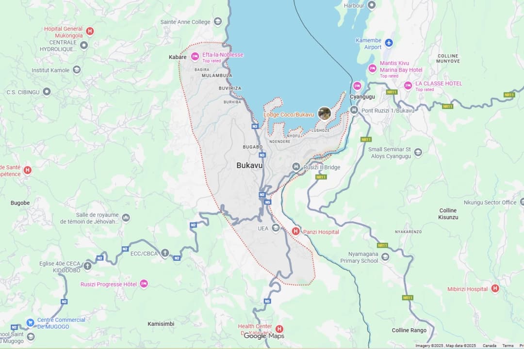 Un puente en una mina de cobre y cobalto en el sureste del Congo se derrumbó debido al exceso de gente, causando la muerte de al menos 32 personas, según informó el domingo un funcionario del gobierno regional. (Captura de pantalla vía Google Map)