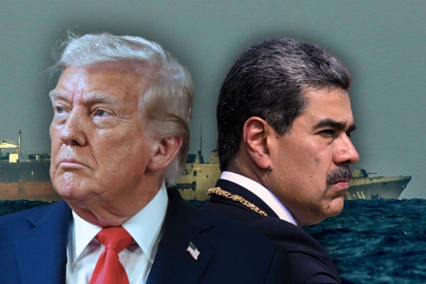 Fotografía de fondo: (JUAN CARLOS HERNANDEZ/AFP via Getty Images) Presidente de Estados Unidos Donald Trump (Leon Neal/Getty Images) Presidente de Venezuela Nicolas Maduro (JUAN BARRETO/AFP via Getty Images)