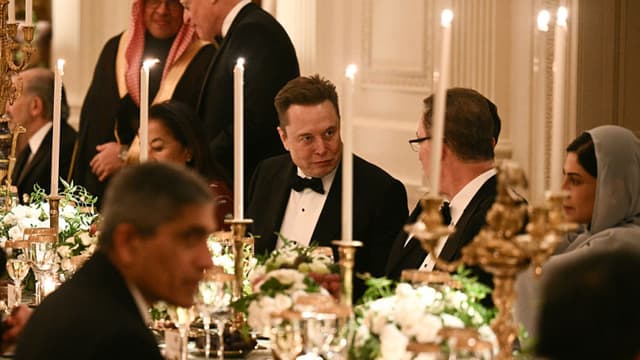 Musk se suma a Trump y al príncipe saudí en una exclusiva cena de gala en la Casa Blanca