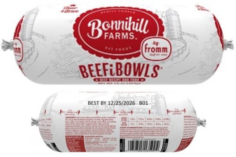Imagen del producto BeefiBowls Beef Recipe de Bonnihill Farms objeto de la retirada. (Cortesía de la FDA)