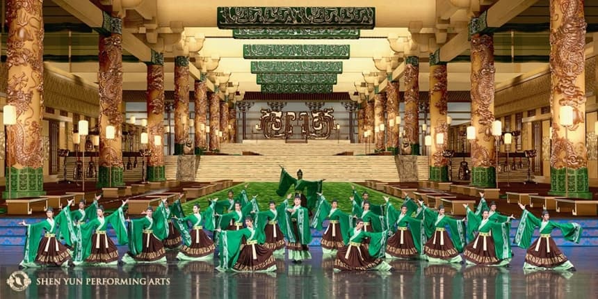 Una danza de Shen Yun Performing Arts con intérpretes exclusivamente masculinos. (Shen Yun Performing Arts)