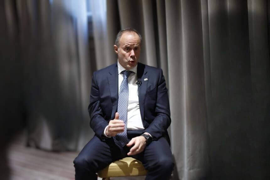 El presidente del Consejo Nacional Agropecuario (CNA), Jorge Esteve, habla durante una entrevista con EFE, en Ciudad de México. Imagen de archivo. (EFE/ Sáshenka Gutiérrez)