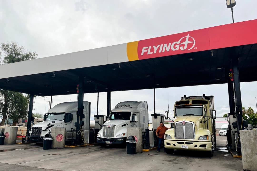 Trucks in Phoenix on Nov. 19, 2025. (Allan Stein/The Epoch Times)