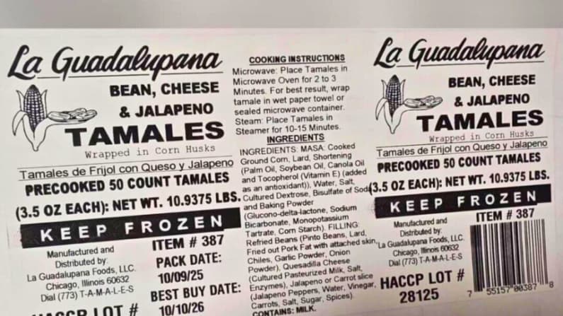 Más de 65,000 libras de productos alimenticios retirados del mercado en todo el país