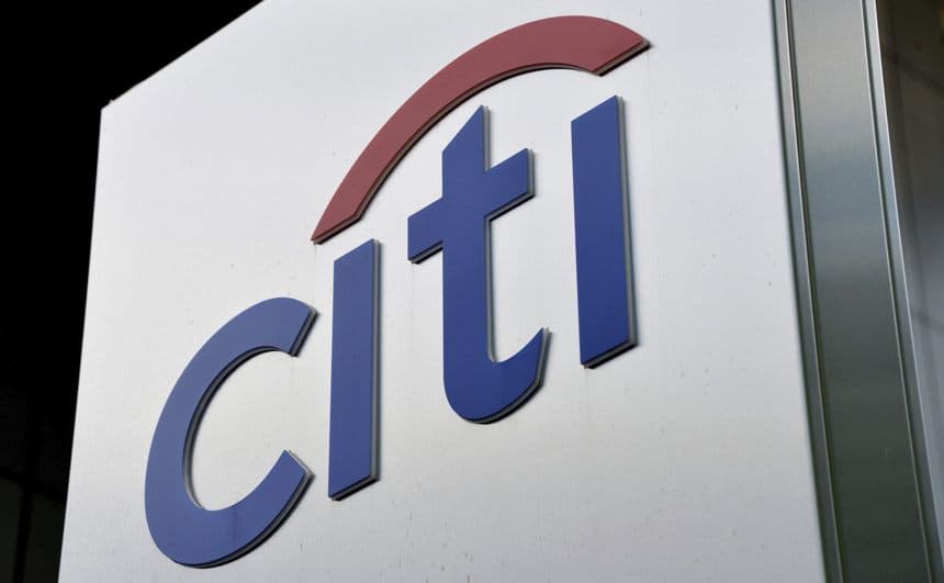 Fotografía de archivo que muestra una vista general del logo de Citigroup, en las oficinas en Nueva York. (EFE/Justin Lane)