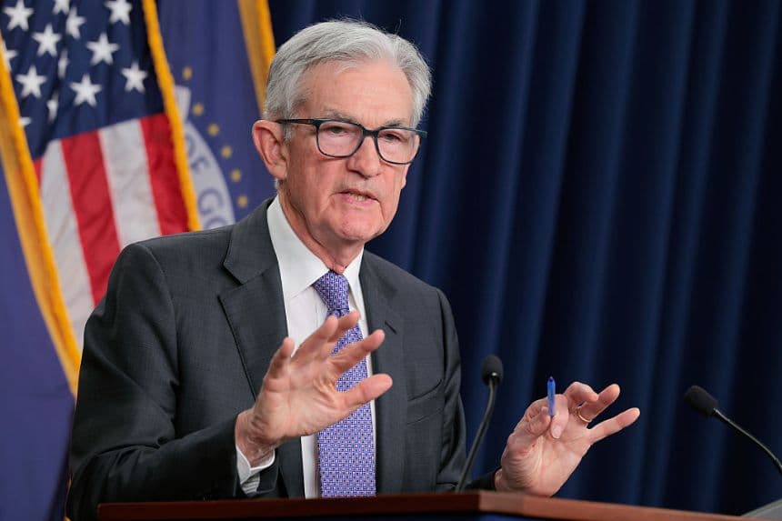 El presidente de la Reserva Federal, Jerome Powell, habla durante una conferencia de prensa tras la reunión del Comité Federal de Mercados Abiertos en la Reserva Federal el 10 de diciembre de 2025 en Washington, D. C. (Chip Somodevilla/Getty Images)