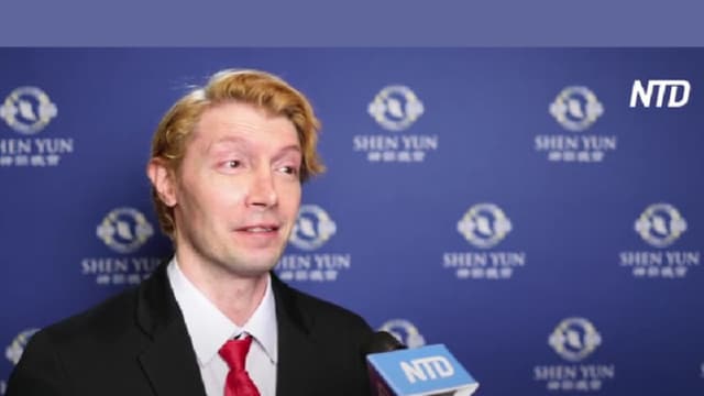 Xak Puckett, director ejecutivo de Beyond Belief Games. (Captura de pantalla de noticiero NTD News).