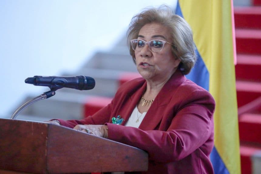La ministra de Relaciones Exteriores de Colombia, Rosa Villavicencio. (EFE/ Carlos Ortega)