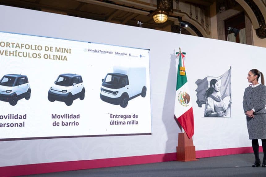 La presidenta Claudia Sheinbaum presenta Olinia en su conferencia matutina del 6 de enero en la Ciudad de México. (Cortesía: Presidencia de la República)