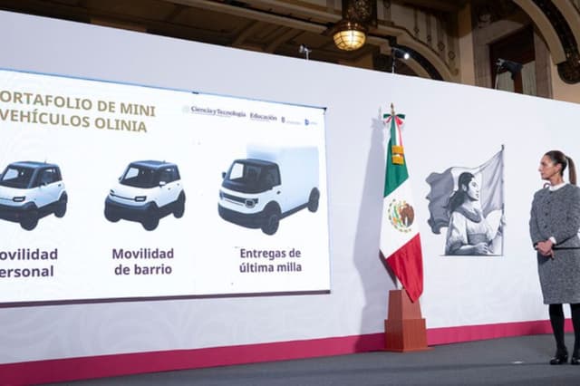 La presidenta Claudia Sheinbaum presenta Olinia en su conferencia matutina del 6 de enero en la Ciudad de México. (Cortesía: Presidencia de la República)