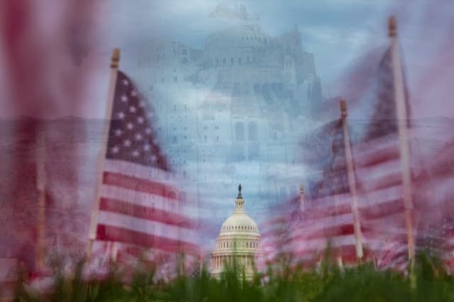 Composición de imagen de The Epoch Times. (Dominio Público; Tom Brenner/Getty Images)