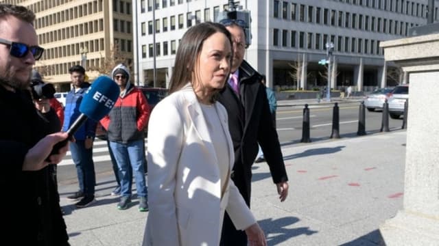 María Corina Machado llega a la Casa Blanca para almorzar con Trump