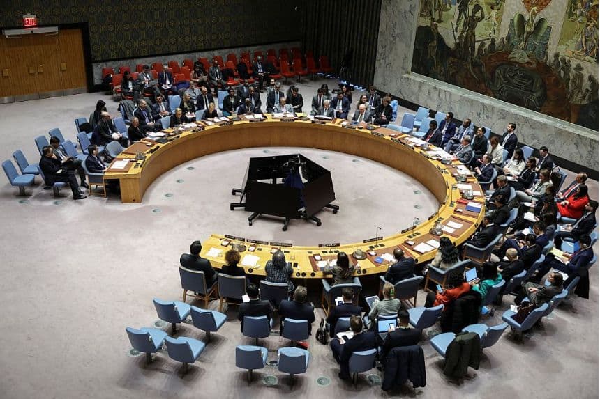 Vista general de una reunión del Consejo de Seguridad de la ONU sobre la situación en Irán en la sede de las Naciones Unidas en Nueva York, el 15 de enero de 2026. (ANGELA WEISS / AFP a través de Getty Images)
