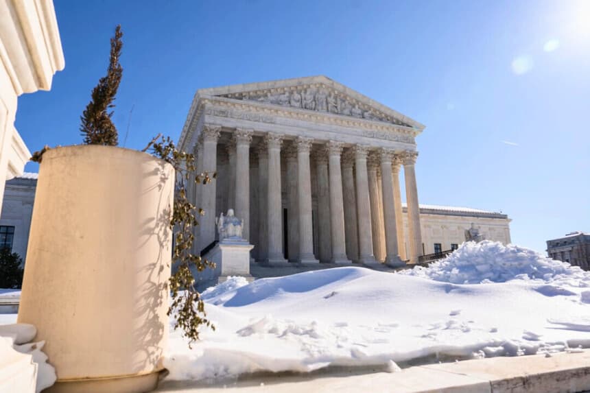 La Corte Suprema de Estados Unidos en Washington, el 2 de febrero de 2026. (Madalina Kilroy/The Epoch Times).