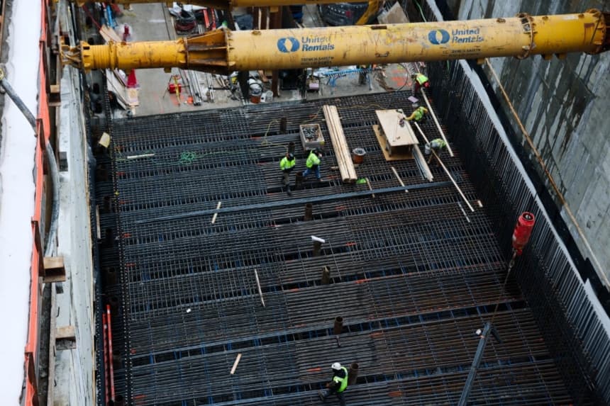 La construcción del Proyecto Gateway en la ciudad de Nueva York, el 17 de febrero de 2026. (Michael M. Santiago/Getty Images)