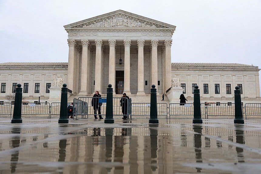 La Corte Suprema de Estados Unidos, vista el 20 de febrero de 2026 en Washington, DC. (Heather Diehl/Getty Images)