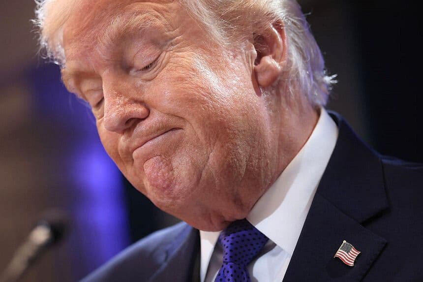 El presidente de Estados Unidos, Donald Trump, habla durante una rueda de prensa celebrada en la Casa Blanca el 20 de febrero de 2026 en Washington, DC. (Kevin Dietsch/Getty Images)