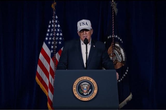 El presidente Donald Trump en un video publicado el 28 de febrero de 2026. (Captura de pantalla @realDonaldTrump vía Truth Social)