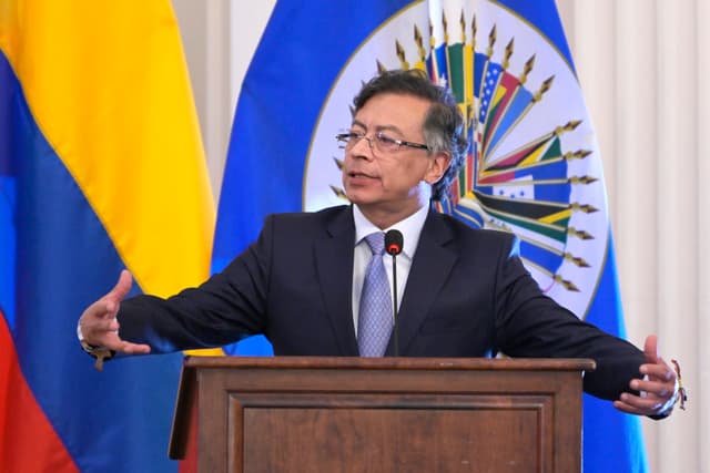 Fotografía de archivo del presidente de Colombia, Gustavo Petro. (EFE/ Lenin Nolly)