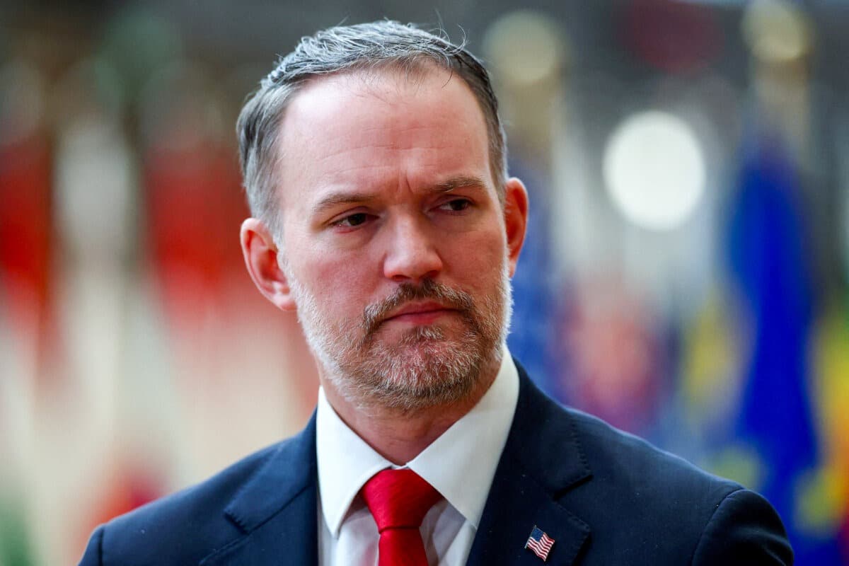 El representante comercial de EE. UU., Jamieson Greer, en Bruselas, el 24 de noviembre de 2025. (Piroschka van de Wouw/Reuters)