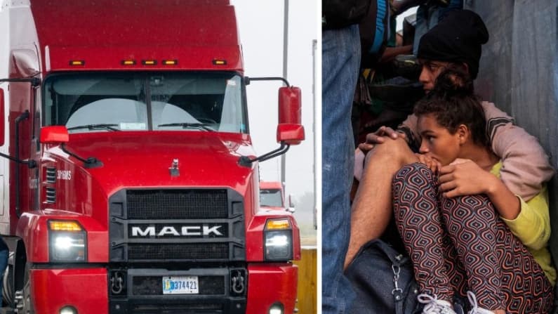 Rescatan en Veracruz a 229 inmigrantes encerrados en un trailer presuntamente robado