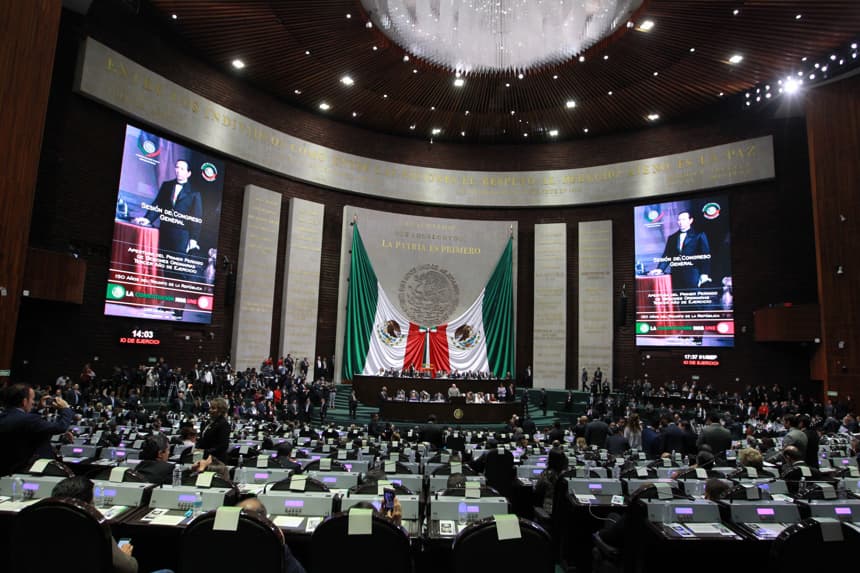 Vista general de La Cámara de Diputados, en Ciudad de México. Imagen de archivo. (EFE/Mario Guzmán)