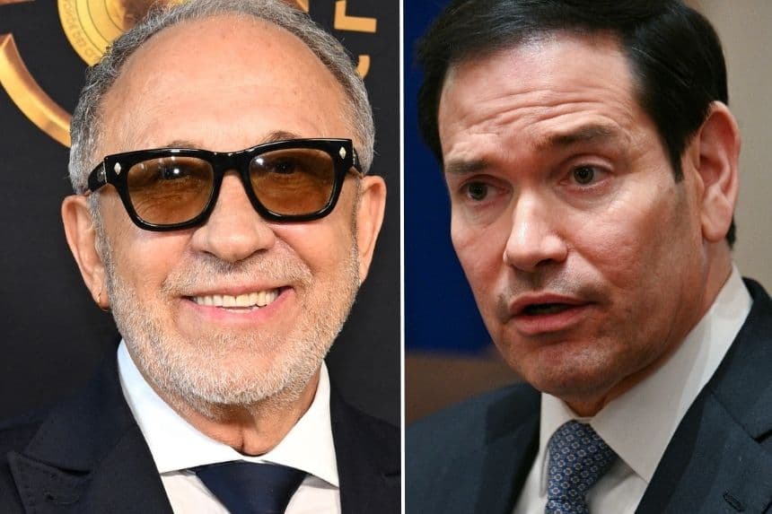 Imagen ilustrativa: Izq. Productor musical Emilio Estefan. (ANGELA WEISS/AFP via Getty Images) Dcha. Secretario de Estado de Estado de EE. UU. (Jim WATSON / AFP via Getty Images)
