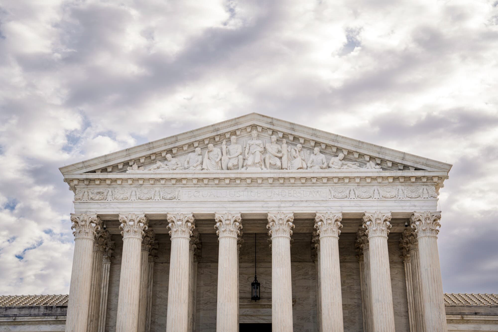 La Corte Suprema en Washington, el 21 de febrero de 2026. (Madalina Kilroy/The Epoch Times).