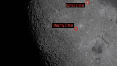 Cómo la tripulación de Artemis II bautizó el cráter Carroll de la Luna
