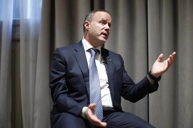 El presidente del Consejo Nacional Agropecuario (CNA), Jorge Esteve, habla durante una entrevista con EFE en Ciudad de México. Imagen de archivo. (EFE/ Sáshenka Gutiérrez)